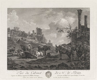 KG 14763
          <br/>
          landschap met ruine, figuren en pakezels
          <br/>
          <em>Daudet, Robert (1737-1824)</em>